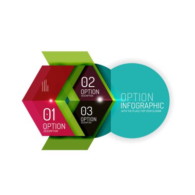 Arka plan, geometrik Infographic seçeneği şablonları