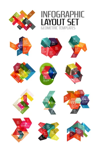Papier infographic elementen — Stockvector