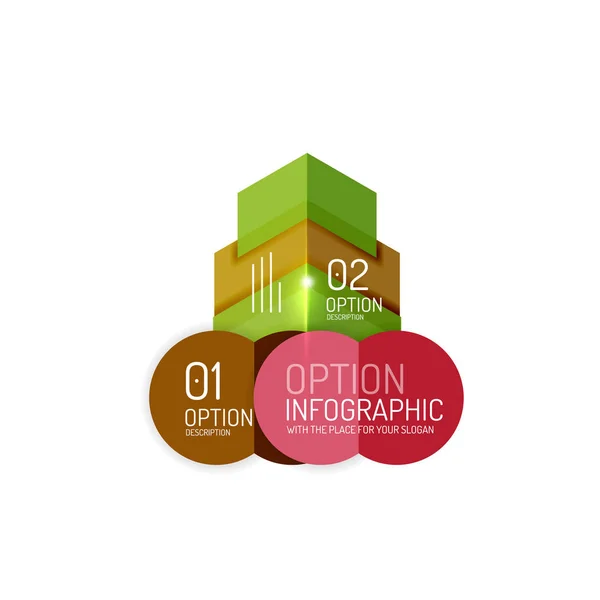 Fundo abstrato, modelos de opção infográfica geométrica — Vetor de Stock