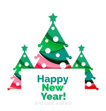 Noel geometrik afiş, 2017 yeni yıl