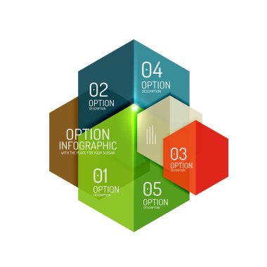 Infographic modern Şablonlar - geometrik şekiller