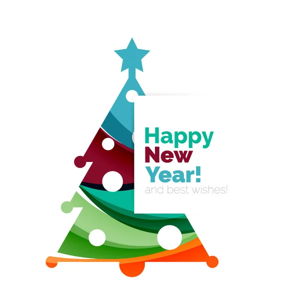 Bannière géométrique de Noël, Nouvel An 2017 — Image vectorielle