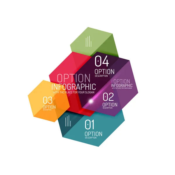 Infographic moderne sjablonen - geometrische vormen — Stockvector