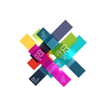 Geometrik modern Infographic seçenekler şablonları