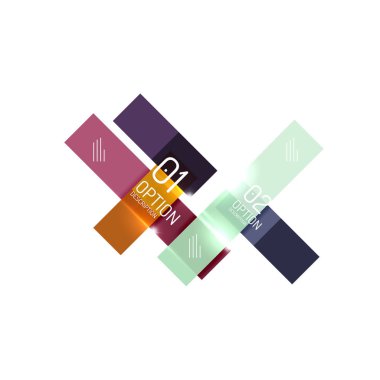 Geometrik modern Infographic seçenekler şablonları