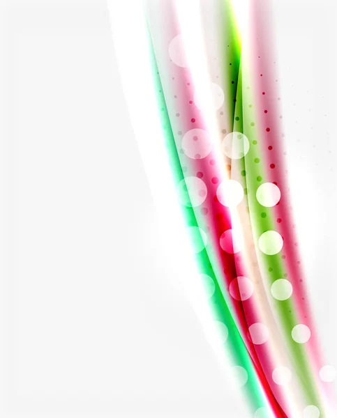 Lignes de couleurs brillantes sur fond blanc - mouvement — Image vectorielle
