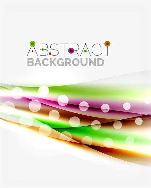 Blurred color waves, lines. Vector abstract background template — Stock Vector