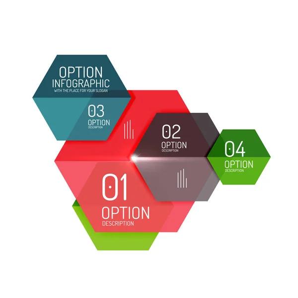 Modelli infografici di bottone di opzione di business carta — Vettoriale Stock