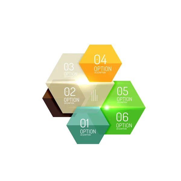 Modelos modernos infográficos - formas geométricas — Vetor de Stock