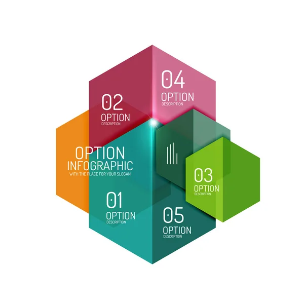 Papier moderne infografische geometrische Vorlagen — Stockvektor