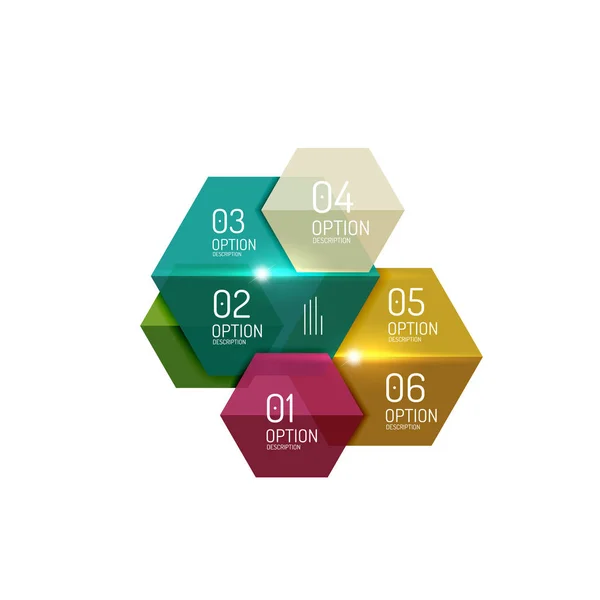 Modelos geométricos infográficos modernos em papel —  Vetores de Stock