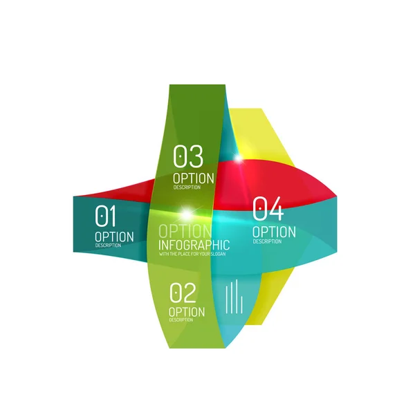 Arka plan, geometrik Infographic seçeneği şablonları — Stok Vektör