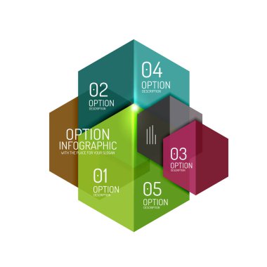 Infographic modern Şablonlar - geometrik şekiller