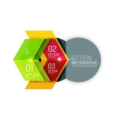 Arka plan, geometrik Infographic seçeneği şablonları