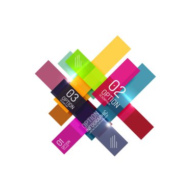 Geometrik modern Infographic seçenekler şablonları