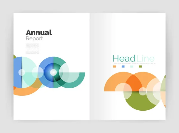 Antecedentes abstratos do círculo, relatório anual de negócios — Vetor de Stock