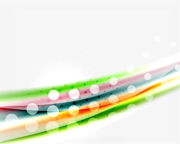 Κυματιστές γραμμές χρώμα με λαμπερό εφέ φωτισμού. Abstract ιστορικό πρότυπο — Διανυσματικό Αρχείο