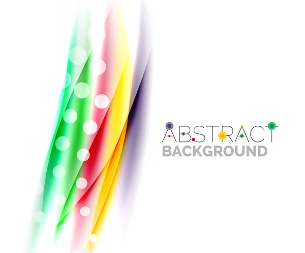 Líneas onduladas de color con efectos de luz brillante. Plantilla de fondo abstracto — Archivo Imágenes Vectoriales