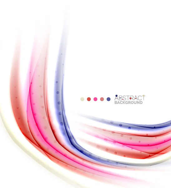 Linee multicolori su sfondo bianco, concetto di movimento astratto — Vettoriale Stock