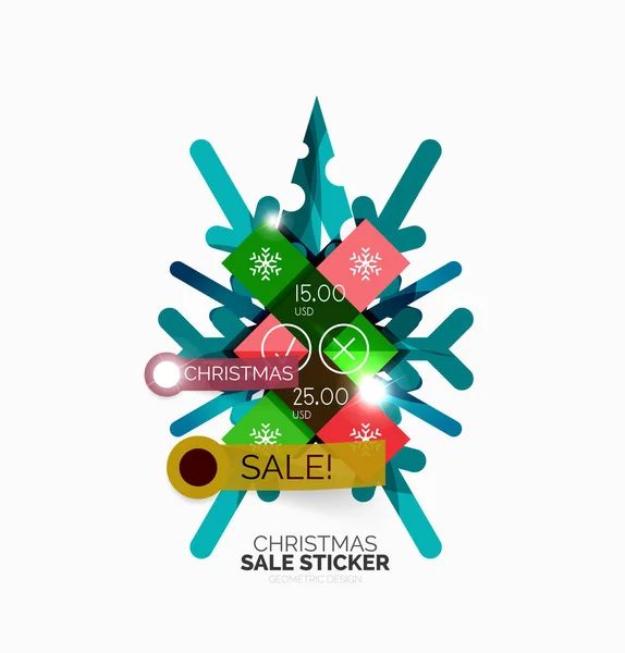 Papel de Natal e Ano Novo banner — Vetor de Stock