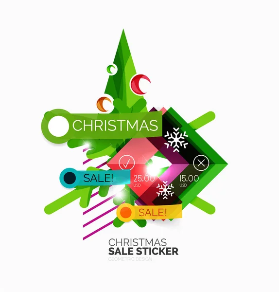 Papel de Natal e Ano Novo banner — Vetor de Stock