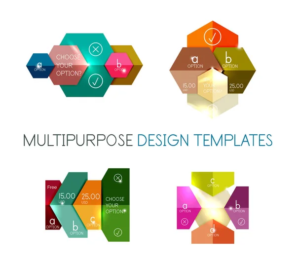 Paper infographic template — Stock Vector