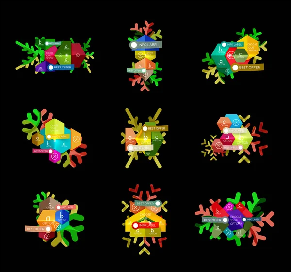 Sale Christmas tags and stickers — Stock Vector