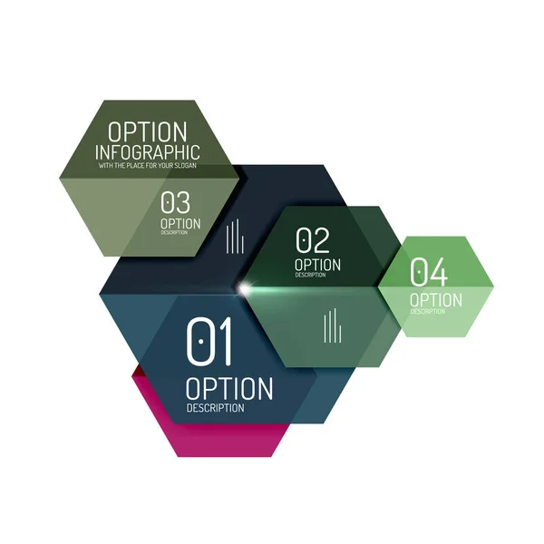 Modelli di design del layout infografico della carta — Vettoriale Stock