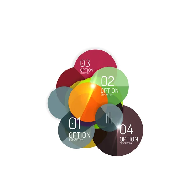 Vector de infografías de negocios, opción seleccionar — Vector de stock