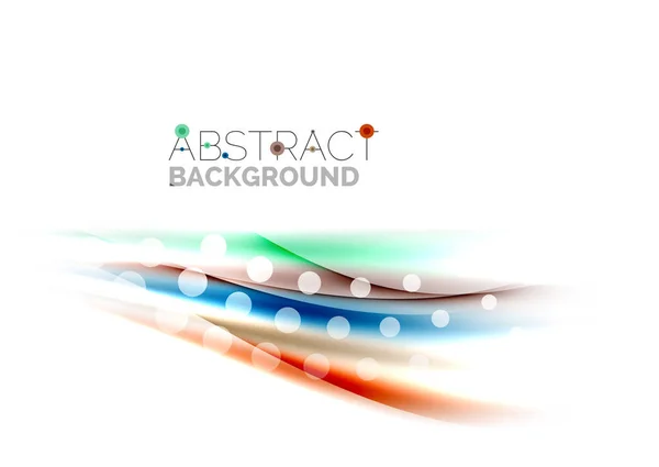 Blurred color waves, lines. Vector abstract background template — Stock Vector