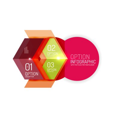 Arka plan, geometrik Infographic seçeneği şablonları