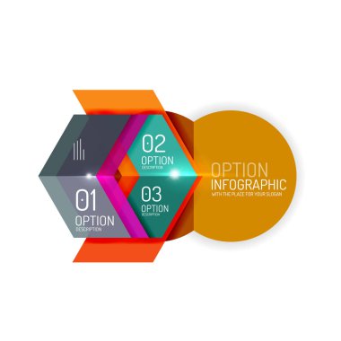 Arka plan, geometrik Infographic seçeneği şablonları