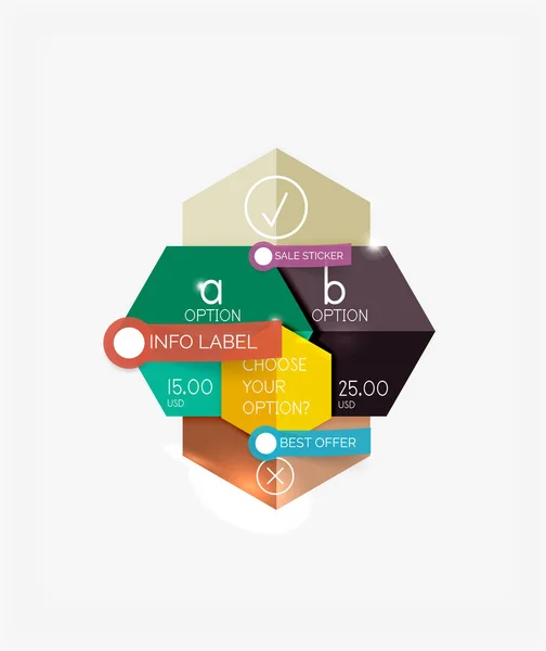 Papier infografikę szablon — Wektor stockowy