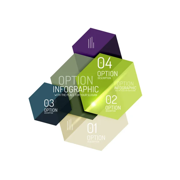 Plantillas de diseño de diseño de infografía de papel — Archivo Imágenes Vectoriales