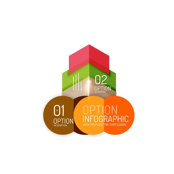 Fundo abstrato, modelos de opção infográfica geométrica — Vetor de Stock