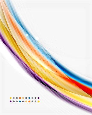 Yarı saydam dalga beyaz arka plan üzerinde