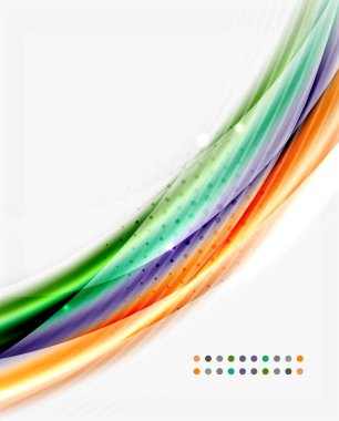 Yumuşak ipek dalga şablonu