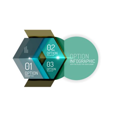 Arka plan, geometrik Infographic seçeneği şablonları