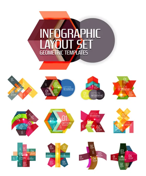 Abstract background, geometric infographic option templates — Stock Vector