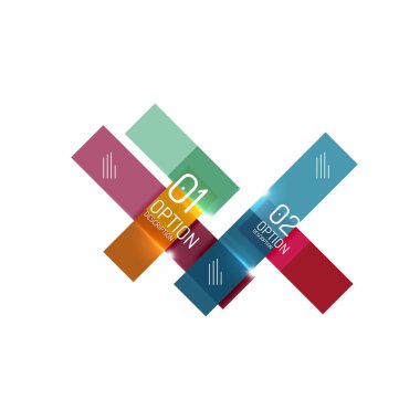 Geometrik modern Infographic seçenekler şablonları