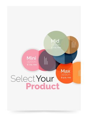 Şeffaf kağıt daire seçeneği metin ile