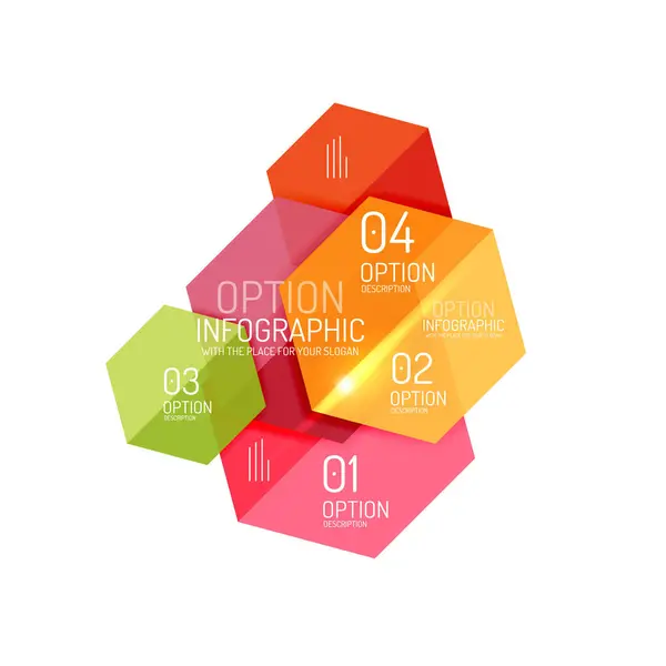 Papier geometrische abstrakte Infografik Layouts — Stockvektor