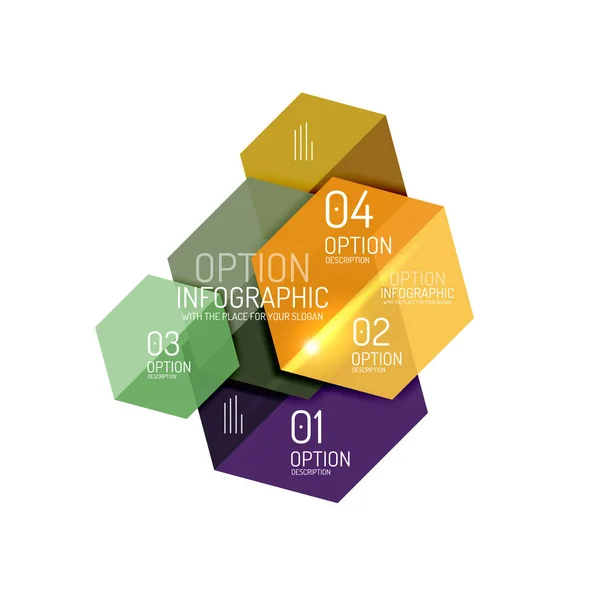 Infographic kağıt düzeni tasarım şablonları — Stok Vektör