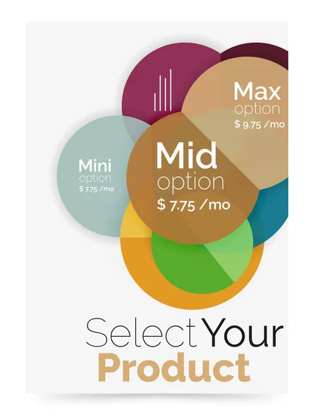 Option Infografik auswählen — Stockvektor