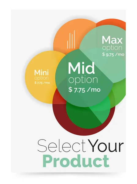 Business omslagsdesign broschyr med Välj alternativet diagram — Stock vektor