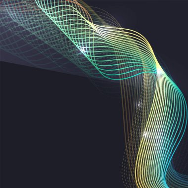 Koyu arka plan dalga duman