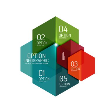 Kağıt iş seçenek düğmesini Infographic şablonları