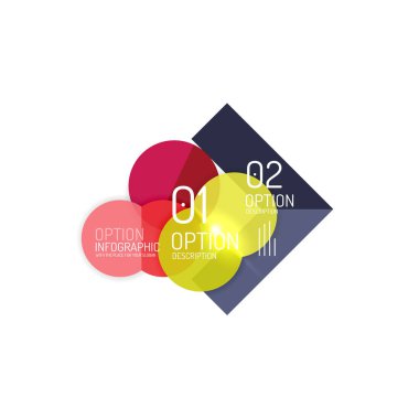 Geometrik modern Infographic seçenekler şablonları