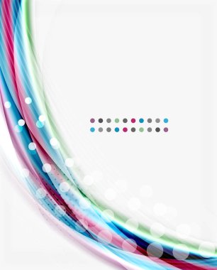 Renkli modern dalga satır, iş soyut düzeni