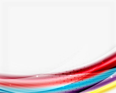 Yarı saydam dalga beyaz arka plan üzerinde